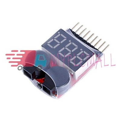 1PCS 1-8S low voltage alarm   voltage 2IN1 tester low voltage buzzer alarm #wd