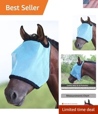 Luxury Horse Fly Mask with UV Protection - Breathable Mesh for Comfort & Vision
