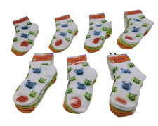 New Lot of 7 Toddler Pixar Monsters Inc Glow in the Dark Crew Sock Size 4T-5T