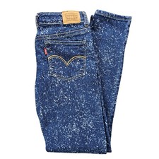 Levis 710 Girls 14 Jeans Flecked Bleach Splatter Super Skinny Adjustable Waist