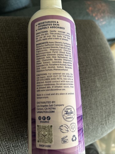La Salt Co Deep Sea Minerals™ Magnesium Body Lotion - 12 fl oz •Lavender NEW - Picture 5 of 6