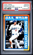 2025 TOPPS 1990 TOPPS ALL-STAR BASE BLUE #90AS2 SHOHEI OHTANI PSA 10