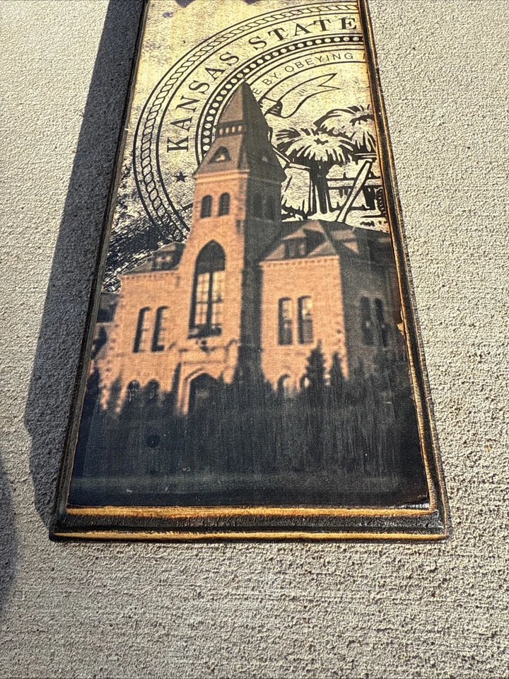 Kansas state Wildcats K State Heritage Banner Wood Sign 24" x 5” Big 12 - Image 2 of 3