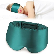 Silk Sleep Mask for Women  Man, Mulberry Silk Eye, Adjustable Band and Soft Pre