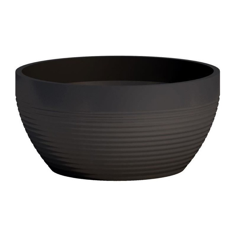 Coupe GARDEN ID pot haut de gamme 35 x 16 cm finition anthracite texturée