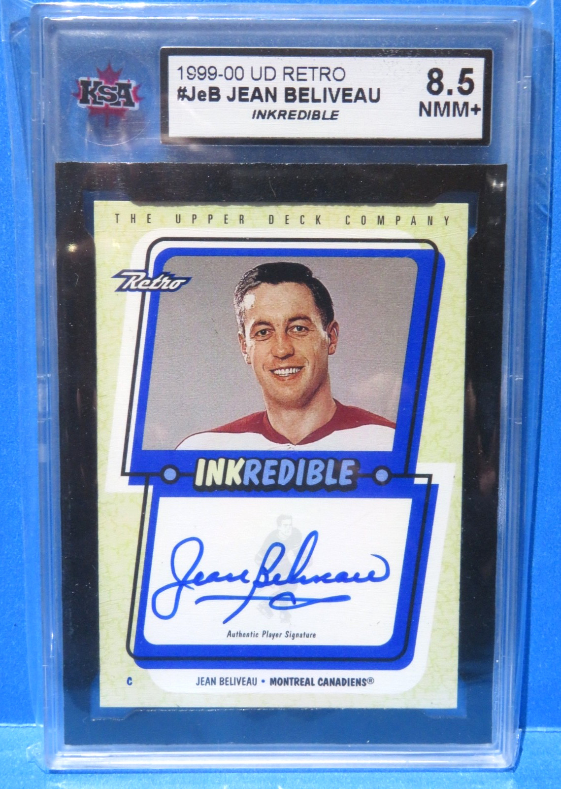 1999-00 UD Retro INKREDIBLE #JeB, JEAN BELIVEAU, Montreal Canadiens, KSA 8 (193)