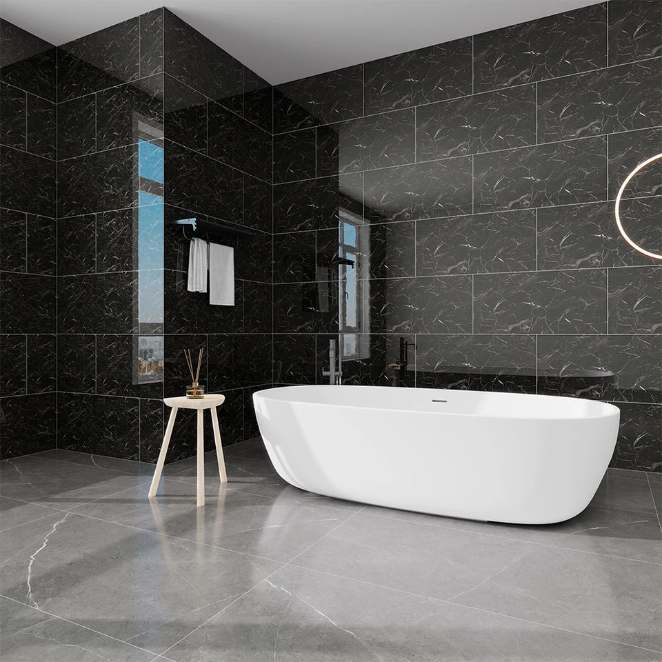 20/40pcs Black Marble Peel and Stick Waterproof Wall Panels (23.6"x11.8") - Image 3 of 4