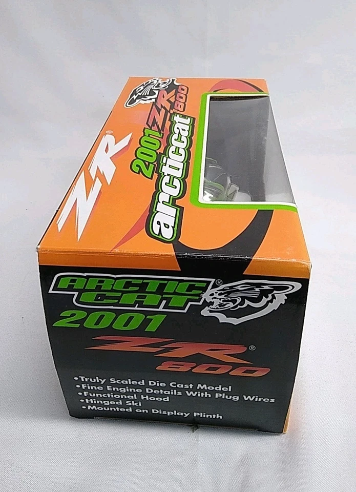 2001 Arctic Cat ZR 800 Snowmobile Die Cast Toy 1:18 Scale 4219-017 New NIB Vtg - Image 4 of 4