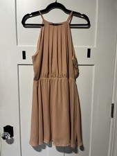 Forever21 Womans Peach Dress Size L EUC Spaghetti Strap Cocktail