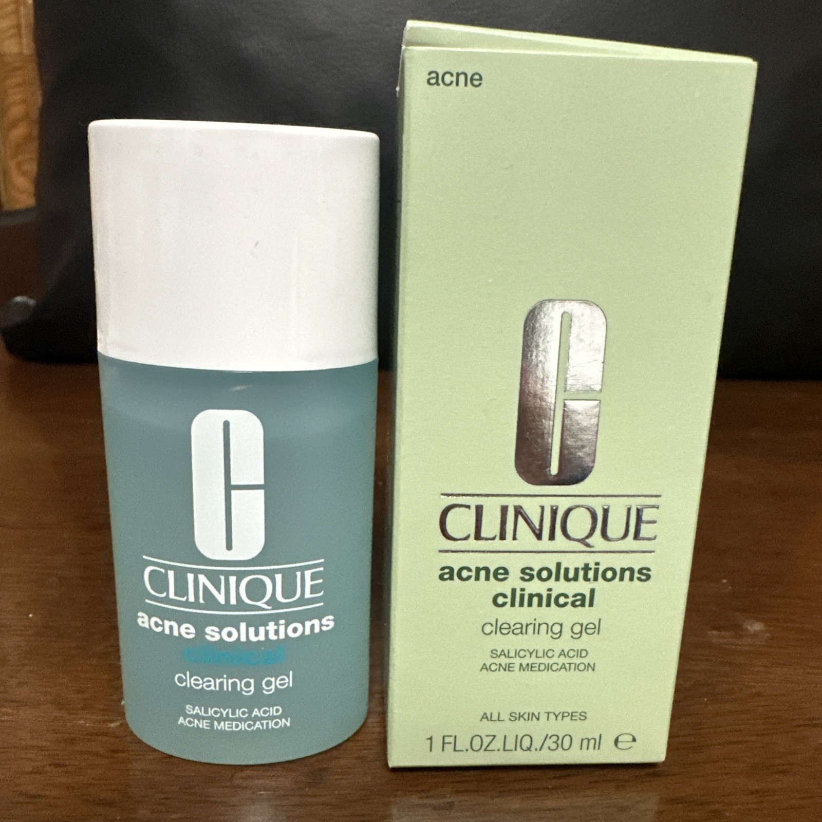 CLINIQUE ACNE SOLUTIONS CLINICAL CLEARING GEL SALICYLIC ACID 1 OZ / 30 ML NIB