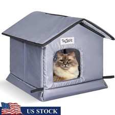 Water-Resistant Outdoor Cat Shelter Insulated Cozy Design Tool-Free Setup New