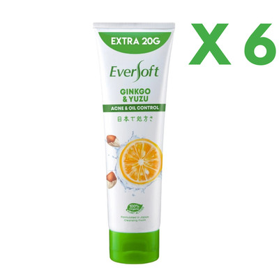 EVERSOFT Organic Ginkgo Yuzu Cleanser Foam Purifying Detoxifying 120g Multi Pack