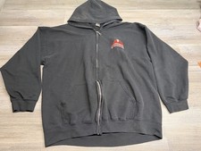 Scarefest Scream Park Vintage Zip Hoodie Skull Halloween Haunted Faded Black XL