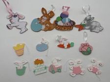 Vintage Easter Ornaments Decor Wood Various Sizes Easter Tree
