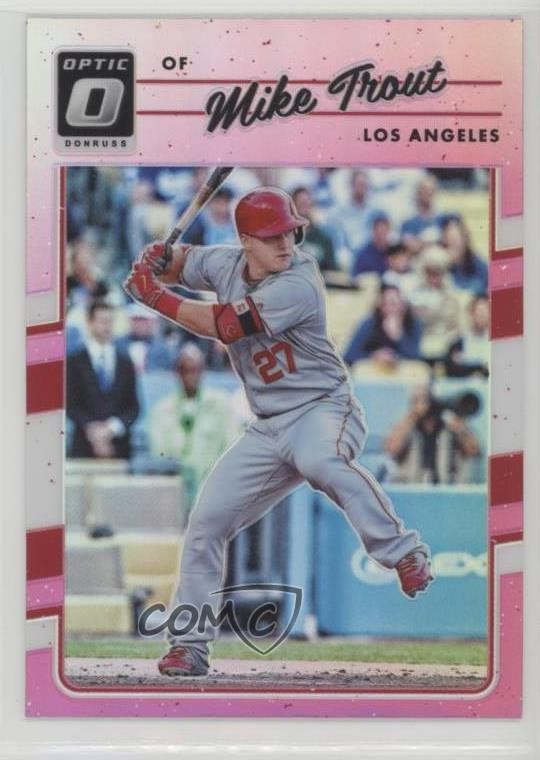 2017 Panini Donruss Optic Pink Prizm Mike Trout #107 4f5