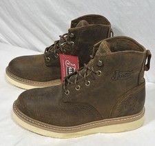 Justin Maxwell 6 in Lace-Up Peanut Tan Leather Work Boots Men's Size 10.5 D NEW