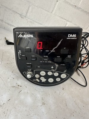 ALESIS DM6 elektronisches Drum Modul Gehirn Kabelbaum und Netzteil funktioniert