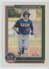 2022 Panini USA Baseball Stars & Stripes Team Logo Gold 8/25 Brock Jones #29 tj1