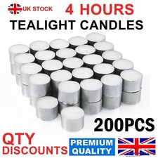 100~300PCS Tea Lights Candles 4 hour burn - White t lights - Unscented 3.8x1.5cm