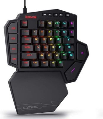 RGB Gaming Tastatur Einhand Blaue Schalter Type C 7 Makrotasten Mini Pad Gamer