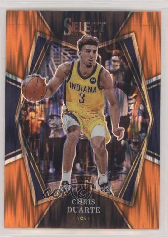 2021 Panini Select Premier Level Orange Flash Prizm Chris Duarte Rookie RC 1u6