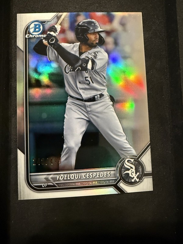 2022 Bowman Chrome Yoelqui Cespedes Refractor #BCP-87 Serial Numbered /499