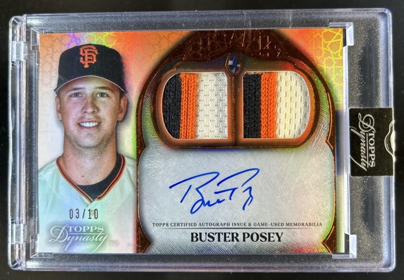 2025 Topps Dynasty Buster Posey Auto Autograph Dual Patch #/10 Giants