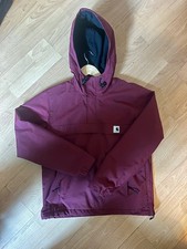 Carhartt WIP Burgundy Nimbus Fleeced Overhead Waterproof Jacket M