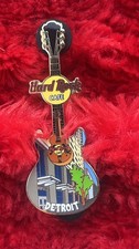 Hard Rock Cafe Pin Detroit Facade series, guitar hat, lapel logo