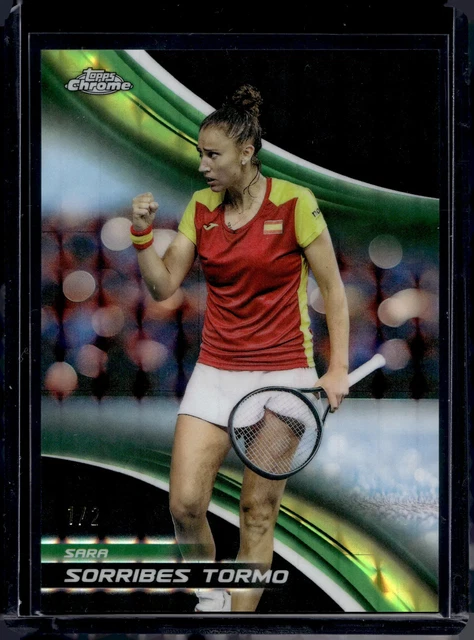 2025 Topps Chrome Tennis Sara Sorribes Tormo Black Geometric /2 #132