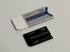 Sony Memory Stick Duo Adapter MSAC-M2 with 1 GB Sony Memory Stick PRO Duo
