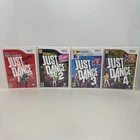 Wii Just Dance 1-4 Bundle With Original Case And Manuals.