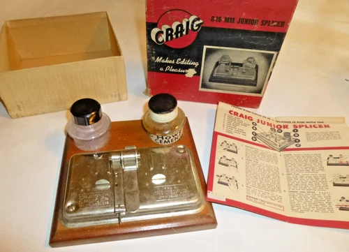 Vintage Craig 8-16MM Film Junior Splicer w/ Original Box