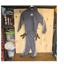 adidas Boys Blue Cotton Blend Hoodie & Pants ...