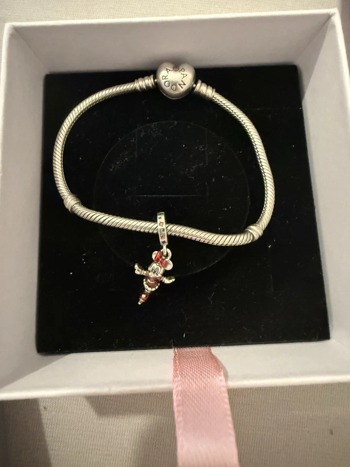 Original Pandora Disney Minnie Mouse Charm – 925 Silber, rot emailliert - Bild 4 von 4