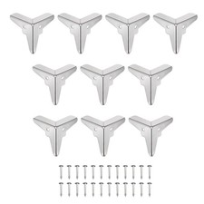 uxcell 19x19x19mm Metal Box Corner Protectors Edge Guard Silver Tone