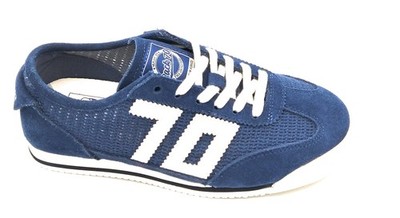 Back 70 Leon suede sneaker - blue fabric rubber bottom S