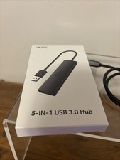 Acer 5-in-1 USB 3.0 Hub 4 Ports  USB-A  Powered Type-C Port Adapter