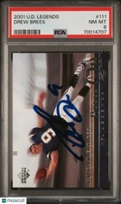 2001 Upper Deck Legends Drew Brees In Person Auto Autograph PSA Authentic #111