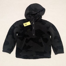 All In Motion Fleece Black  Grey Boy's Hoodie Size XS 4/5 