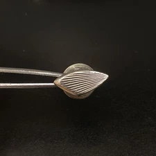 Sleek Abstract Streamline Modern Silver Tone Hat Lapel Pin Swedish Nordic Danish