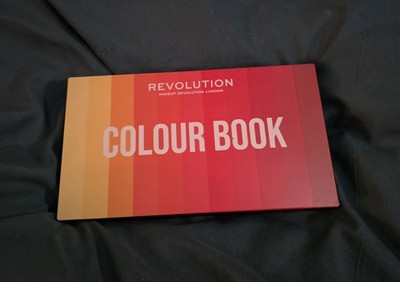 Revolution Colour Book Eyeshadow Palette Pressed Powder Red Orange Pink