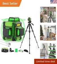 Laser Level 360° Self Leveling Tripod Green Laser Cross Line Leveler Tools