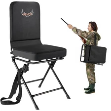 VEVOR Hunting Chair, 360° Silent Swivel, Foldable Lightweight Portable Blind Cha
