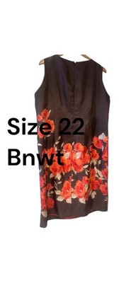 Jacques Vert Shantung Wiggle Rowan Range Kleid Passform 20-22 Auswärts 30,4 Neu mit Etikett