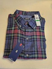 Izod Mens Flannel Shirt Large NWT