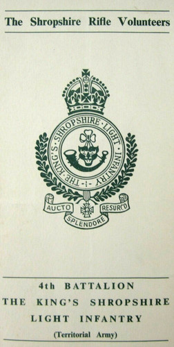 British Army King's Own Shropshire Light Infantry Regiment Unit History c 1963