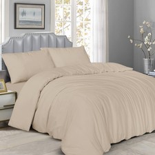 4 Piece Complete Bedding Set Duvet Cover Set With Fitted Bed Sheet & Pillowcases