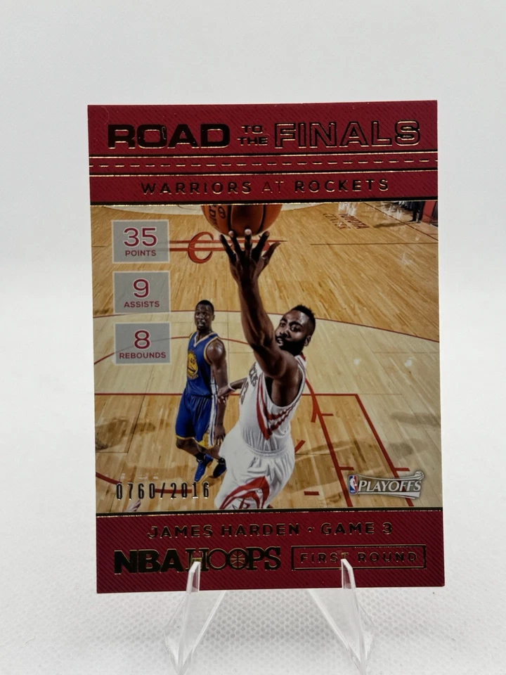 JAMES HARDEN 2016-17 PANINI HOOPS ROAD TO THE FINALS CARD #27 #’d 0760/2016 - Image 2 of 4