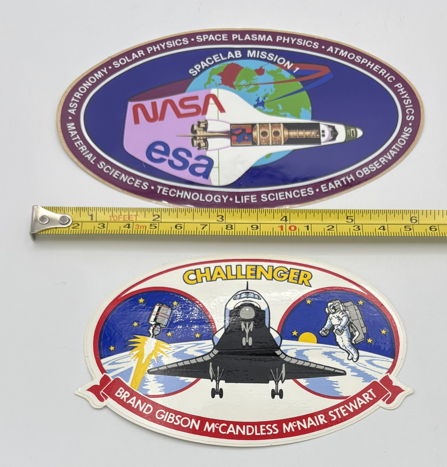 Vintage 1990s NASA Challenger Sticker Set